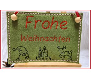 Stickserie - Motivborte Weihnachten E2E